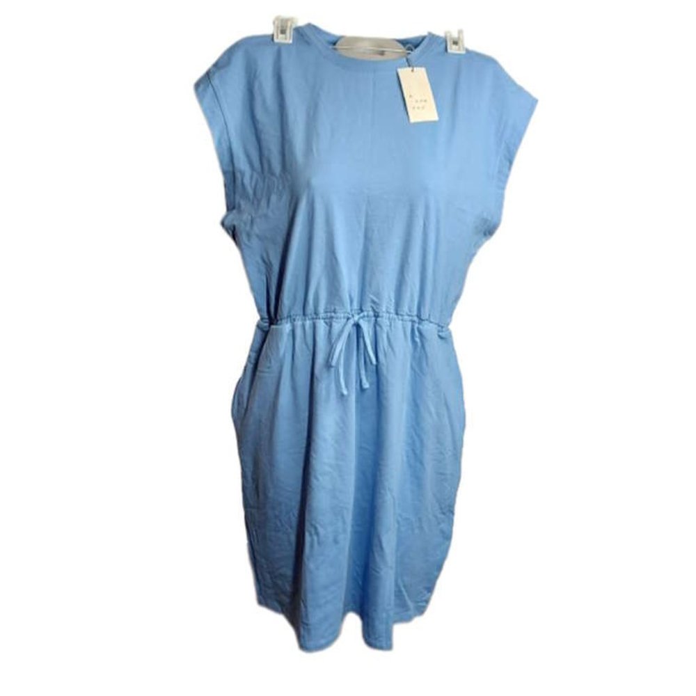 A New Day Sleeveless Apron Tie Midi Dress in Baby Blue - New With Tags